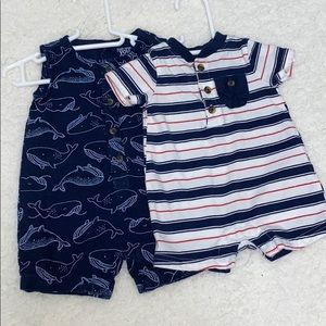 2 newborn baby boy coveralls!